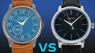 Seiko Credor Eichi II VS FP Journe Chronometre Bleu Luxury Watch Review Comparison [upl. by Yenduhc]