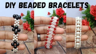 How to make beads bracelets🤯💖DIY trendy bracelets tutorial diy bracelet beadedbracelet trending [upl. by Aihsenal]