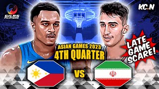 INTENSE FULL 4TH QTR SEQUENCE  Gilas Pilipinas vs Iran Highlights  Asian Games 2023 Basketball [upl. by Beau]