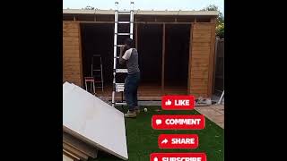 How to single handedly put up a Garden Office Roof  Dunster House diy gazebo ‎DunsterHouse1 [upl. by Eilac]