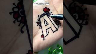 How to draw A letter for beginners ✍️👨‍🎨 shorts art satisfying [upl. by Coates]