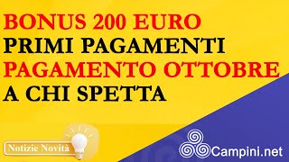 ⚠️ COMUNICATO UFFICIALE INPS ➡️ BONUS 200 EURO PRIMI PAGAMENTI ✅ PAGAMENTO OTTOBRE A CHI SPETTA ❗ [upl. by Aned]