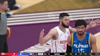 NBA 2K24 Live Simulation Georgia vs Gilas Pilipinas  FIBA Olympic Qualifiers 2024 [upl. by Irra]