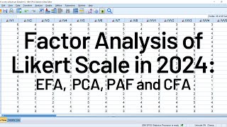 Factor analysis of Likert scale Analysis and Interpretation using SPSS [upl. by Uolyram]