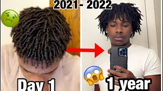 1 YEAR VISUAL FREEFORMS LOCS  2021 2022 Starter Freeform  Freeform dreads Journey [upl. by Jonette118]