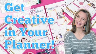 Get Creative in Your Planner  January Custom Planner Spreads [upl. by Leese84]