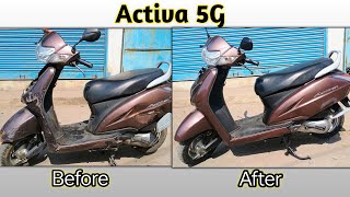 Activa 5G Restoration Accident Repair painting and Denting [upl. by Netta]