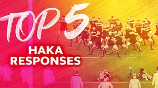 HAKA REACTIONS 😲 Top Five Responses to the Haka in Rugby [upl. by Red]