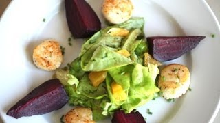 Beths Seared Scallop and Beet Salad  ENTERTAINING WITH BETH [upl. by Gudrin]