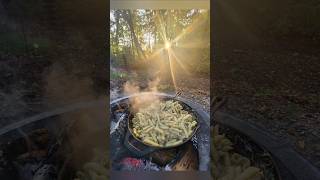 Chicken Bacon Alfredo over the Campfire [upl. by Tenney580]