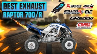 Yamaha Raptor 700 700R Exhaust Sound🔥AkrapovicBig GunFMFHMFLVPro CircuitSparksYoshimura [upl. by Brennen]