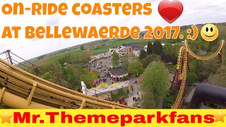 Bellewaerde onride rollercoasters amp water rides 2017 [upl. by Trula]