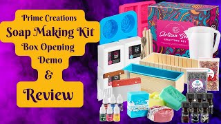 Prime Creations Artisan Soap Crafting Making Kit Box Opening Review Demo [upl. by O'Connor335]