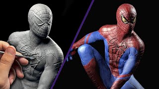 Sculpting The Amazing SpiderMan Timelapse  Andrew Garfield Suit [upl. by Aranaj242]