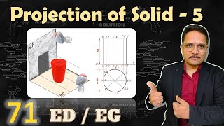 5 Projection of Solid Basics Drawing Process amp Solved Example Explained [upl. by Ilrebma]