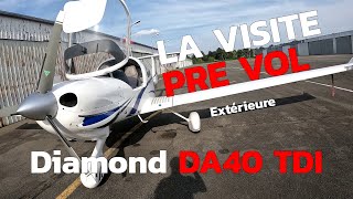 Sur le Tarmac 1  La Visite PréVol Extérieure du Diamond DA40 TDI [upl. by Mozelle]