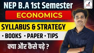 BA Economics 1st Semester Syllabus 202425  Economic NEP BA 1st Semester  Book Paper Syllabus [upl. by Ahk475]