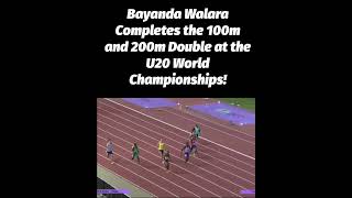 Bayanda Walara Completes the Double at U20 Lima World Championships 🏅🔥 athleticstrackandfield [upl. by Hesoj]