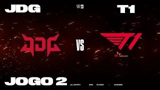 JD Gaming x T1 Jogo 2  Worlds 2023 Semifinais [upl. by Hadlee]