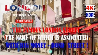 🇬🇧 This is Londons famous BOND STREET amp Mayfair London Walk 2024 london travel [upl. by Eirised]