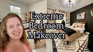 EXTREME Bedroom Makeover on a BUDGET  Before and After Tour [upl. by Angelia]