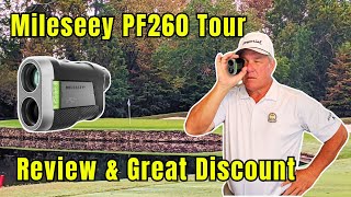 Mileseey PF260 Tour Golf Rangefinder Review and Discount [upl. by Lyreb]