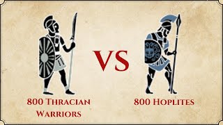 ROME II Total War  800 Thracian Warriors VS 800 Hoplites [upl. by Sabrina689]