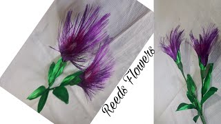 DIY Ribbon to Reeds Flowers 🪷🪷 [upl. by Draillih398]