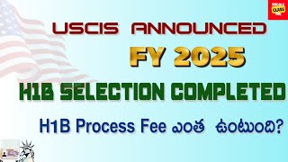 FY 2025 H1B Selection Completed  H1B Process Fee ఎంత ఉంటుందిh1blottery h1b usateluguvlogs [upl. by Assanav]