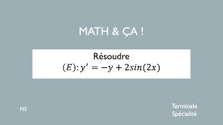 Résoudre léquation E  y  y  2sin2x [upl. by Kissee592]