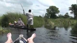 Entering the Okavango Delta by Mokoro  Botswana [upl. by Norahc]