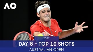 Day 8  Top 10 Shots  Australian Open 2022 [upl. by Belita]