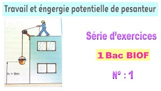 1BAC BIOF  Série dexercices 1  Travail et énergie potentielle de pesanteur [upl. by Katrine]