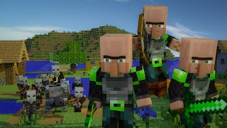 Villagers vs Pillagers EP1  The guardians of the village EP 1 Minecraft animation [upl. by Nosirrah941]