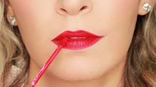 Trucco per principianti rossetto rosso come applicarlo senza sbavature [upl. by Idak]