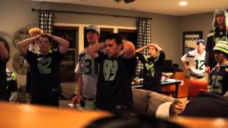 Super Bowl XLIX Seahawks Fans Reaction [upl. by Nosrej]