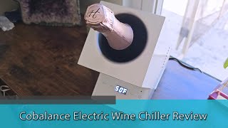 GREAT WINE CHILLER FOR TRAVEL  Cobalance Electric Wine Chiller Review [upl. by Anawek]