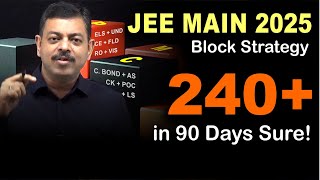 JEE Main 2025 Block Strategy  240 in 90 days  A Perfect Study Plan [upl. by Bandeen]