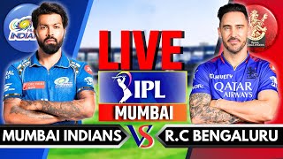 IPL 2024 Live MI vs RCB Live Match  IPL Live Score amp Commentary  Mumbai vs Bangalore Live Inng 2 [upl. by Nyleuqcaj]