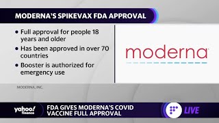 COVID19 vaccines FDA gives Modernas vaccine full approval Novavax seeks authorization [upl. by Mildred473]