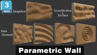 3ds Max：Modeling parametric wall Snapshot  Data Channel  Cross Section [upl. by Odelinda]