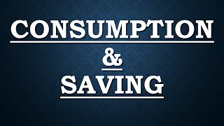 Consumption and Saving [upl. by Arlinda]