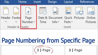 How to start page numbering from specific page  MS Word ⏩ [upl. by Olonam]