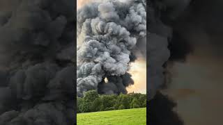 Huge fire  Paisley Lithium battery recycling depot scotland paisleyfire glasgowfire firefighters [upl. by Downs]