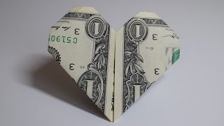 Dollar Origami Heart  1 Dollar  Easy tutorials and how tos for everyone Urbanskills [upl. by Galloway908]