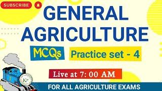 General Agriculture MCQs  Practice set 4  For all Agriculture Exams ibpsafo aao nabard cci [upl. by Anceline752]