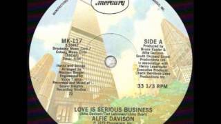 Alfie Davison  Love Is Serious Business 1979 12quot vinyl [upl. by Afatsom546]