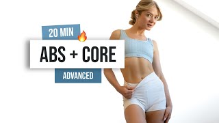 20 MIN TOTAL ABS  CORE Workout  Advanced Exercises No Equipment [upl. by Stephania]