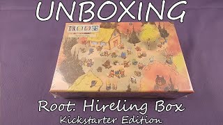 Unboxing Board Game Root Expansion Hireling Box [upl. by Duer]