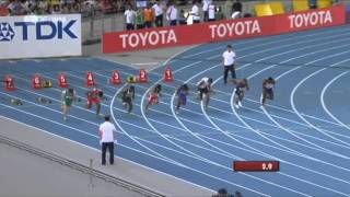 Jason Smyth 100 m preliminary round 1057 sec Daegu 2011 World Championships in Athletics [upl. by Dryfoos]